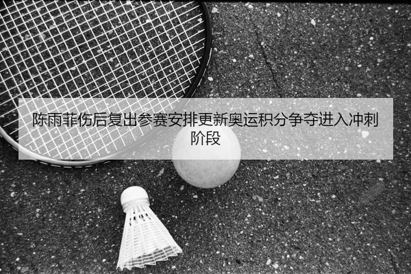 陈雨菲伤后复出参赛安排更新奥运积分争夺进入冲刺阶段